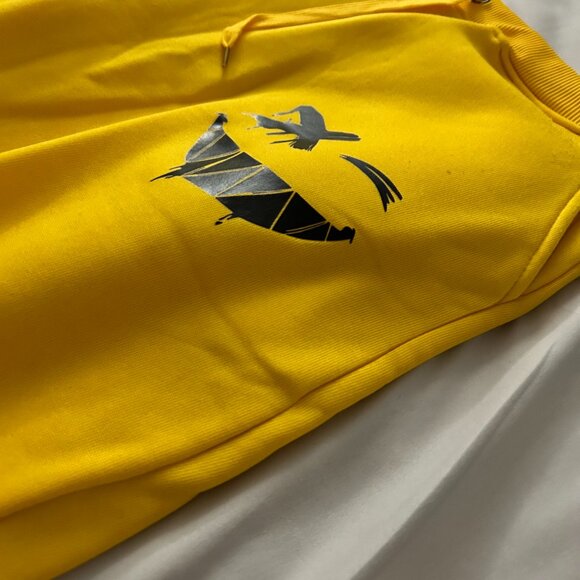 Smiley Graphic Print Yellow Sweatpants - Picture 2 of 4